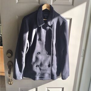 Lands' End Black Peacoat